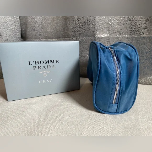 Prada L'Homme Blue Nylon MU Bag - Picture 3 of 5